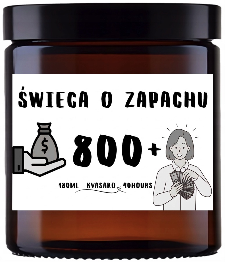 Świeca KVASARO o zapachu 800+