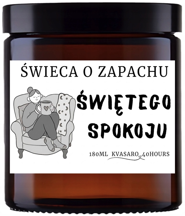 Świeca KVASARO o zapachu świętego spokoju