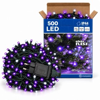 LAMPKI CHOINKOWE 40M 500LED ZEWNĘTRZNE IP44 PURPUROWE ŚWIATŁO +FLASH