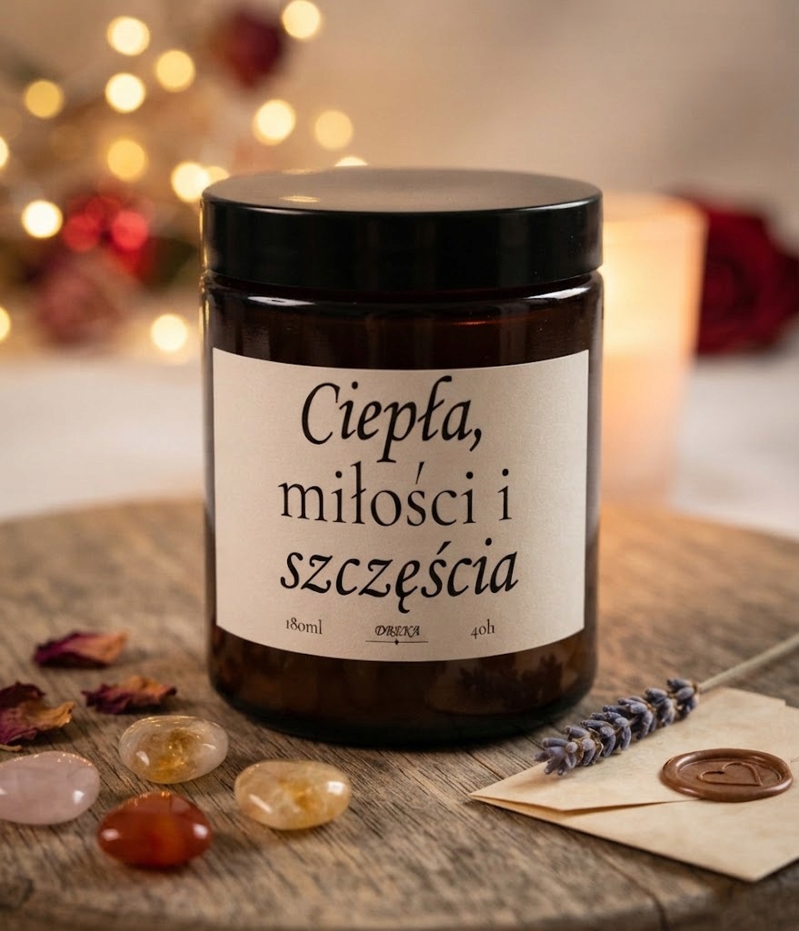 Świeca — Ciepła, miłości i szczęścia