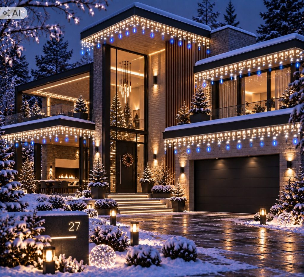 SOPLE 500LED KURTYNA ZEWNĘTRZNE IP44 BIAŁY CIEPŁY+NIEBIESKI FLASH 25M — zielony kabel